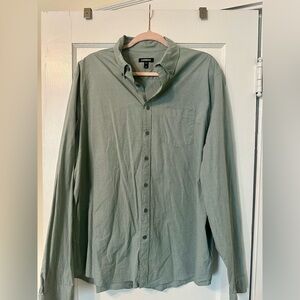 Express Men's Green Dress Shirt